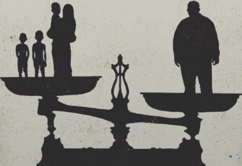 Imagem simboliza o poder de homens sobre mulheres